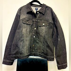 Womens Lee Denim Jean Jacket Black XXL